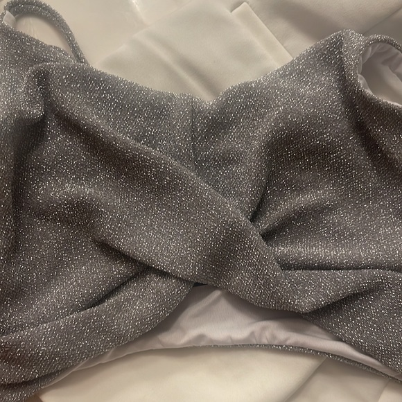 Beach Riot silver glitter sparkle bikini Zuri - Picture 3 of 3